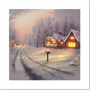 Winter Cottage Posters and Art